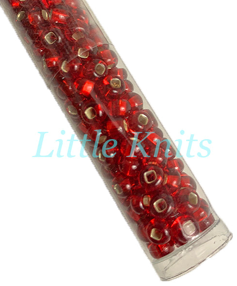 Preciosa 6/0 Czech Seed Beads - Silver Lined Light Ruby (Color #97070)