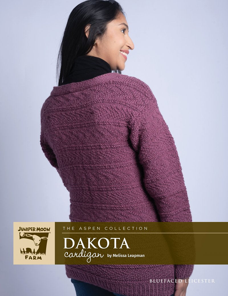 A Juniper Moon Bluefaced Leicester Pattern - Dakota Cardigan (PDF)