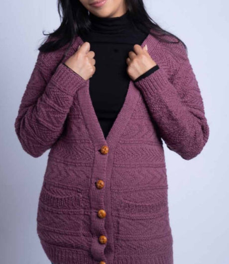 A Juniper Moon Bluefaced Leicester Pattern - Dakota Cardigan (PDF File)