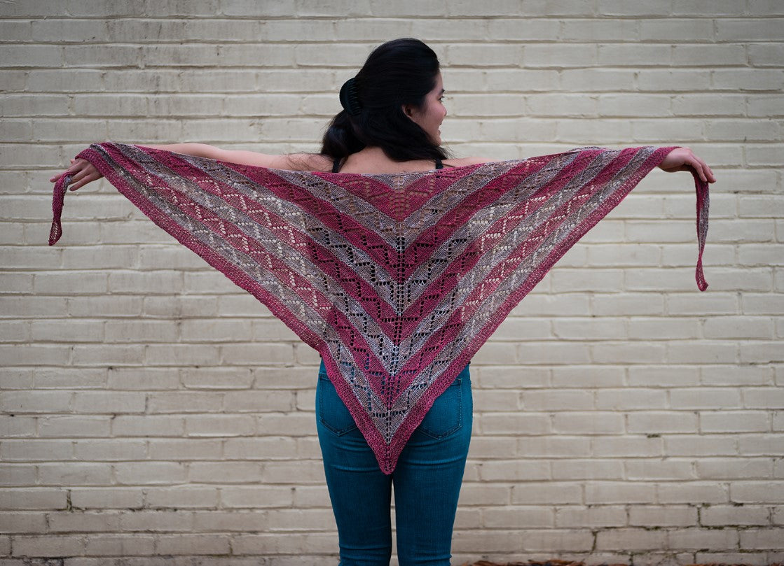 A Juniper Moon Farm Damask Pattern - Daria Shawl - Free with Purchases of 2 skeins Damask (Print Pattern)