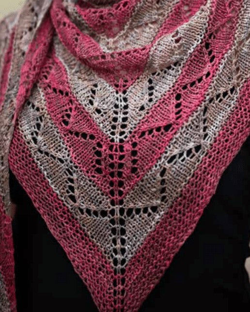 A Juniper Moon Farm Damask Pattern - Daria Shawl - Free with Purchases of 2 skeins Damask (Print Pattern)