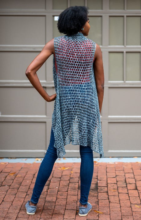 A Juniper Moon Farm Damask Pattern - Mara Lacey Vest (PDF)