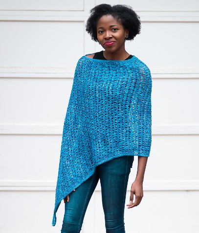 A Juniper Moon Farm Damask Pattern - Suzanne Asymmetrical Poncho (PDF)