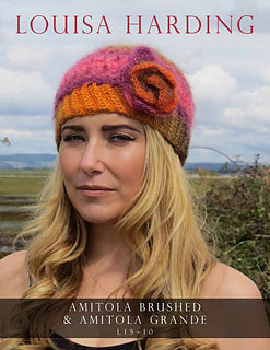 A Louisa Harding Amitola Brushed & Amitola Grande Crochet Pattern - Damask Rose Beanie (PDF)