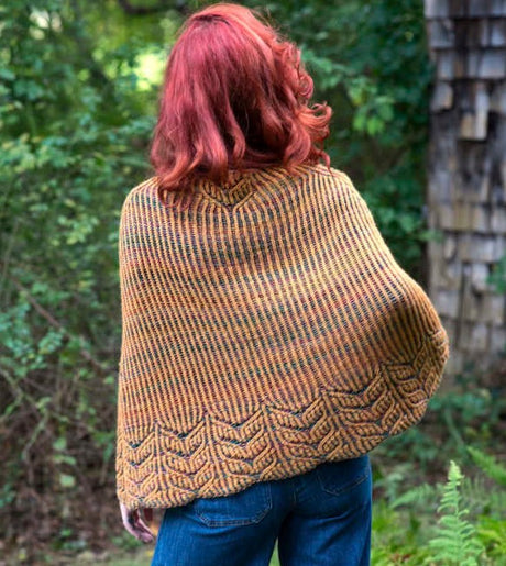 A Berroco Ultra Wool Fine & Millefiori Light Pattern - Demaris Poncho (PDF)