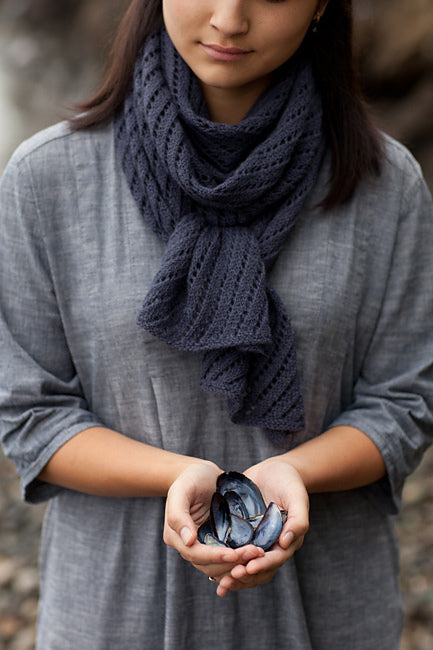 A Churchmouse Yarns and Teas Pattern - Diagonal Lace Scarf & Wrap (PDF)