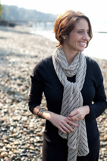 A Churchmouse Yarns and Teas Pattern - Diagonal Lace Scarf & Wrap (PDF)