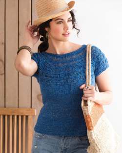 Drop Stitch Yoke Top