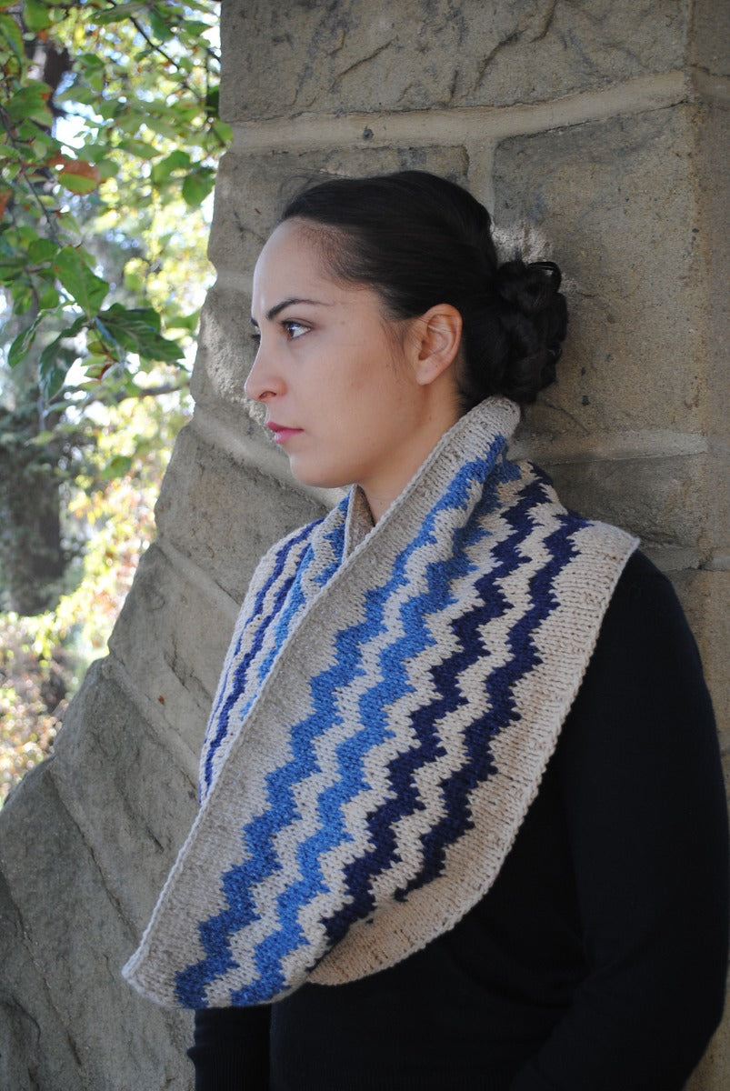 A Elsebeth Lavold Knitting Pattern - Sierra Mountain Cowl (PDF) on sale at little knits