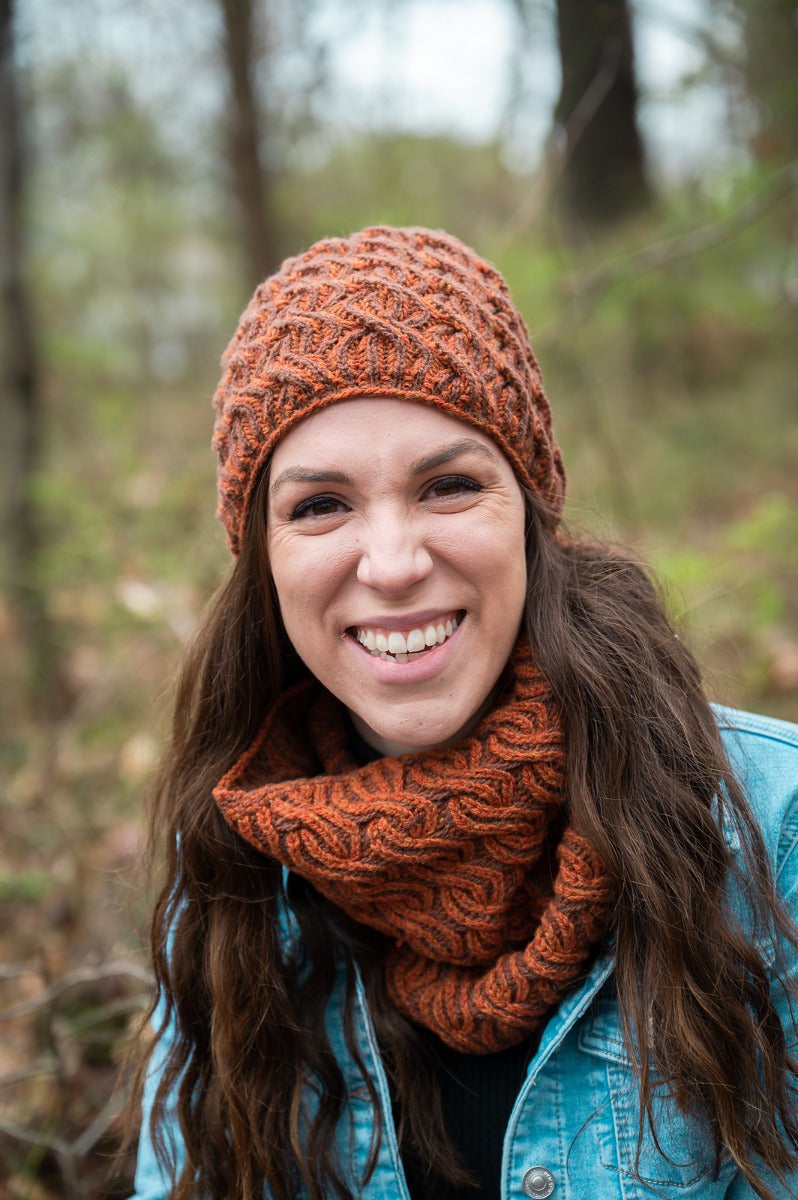 A Juniper Moon Patagonia Organic Merino Pattern - Dubloons Hat and Cowl (PDF)