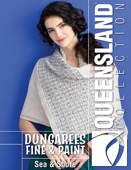 A Queensland Dungarees Fine and Paint Pattern - Sea & Shore Wrap (PDF) at little knits