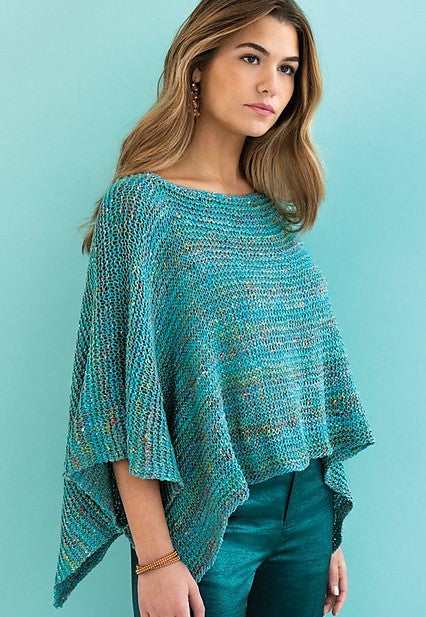 A Noro DK Weight Yarn Pattern - Easy-Peasy Poncho (PDF)