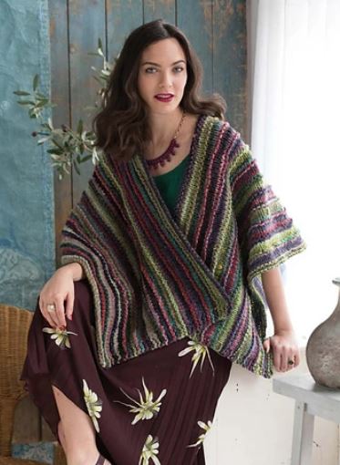 A Noro Kureyon AIR Pattern - Easy Striped Wrap (PDF)
