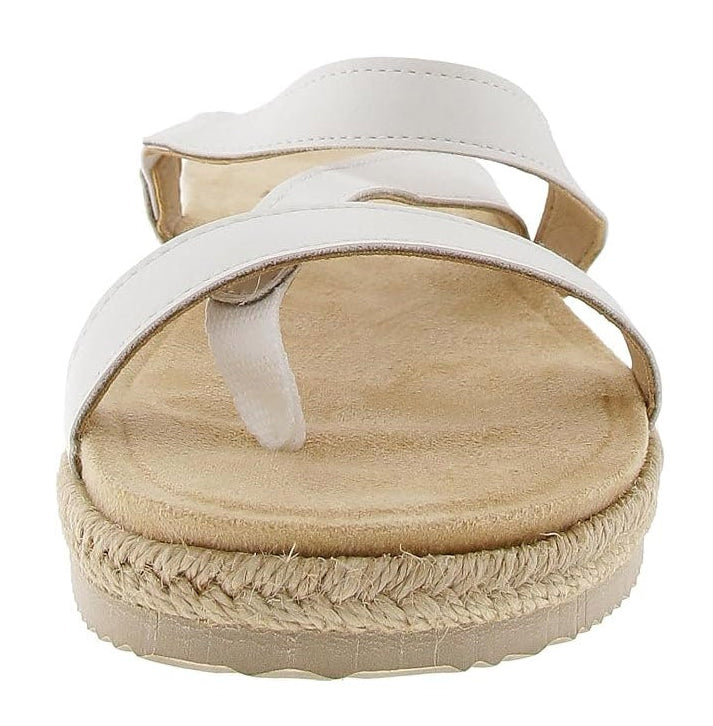 Easy Street Women's Song Slip-On Sandals, White- Size 6 WW - Runs Narrow