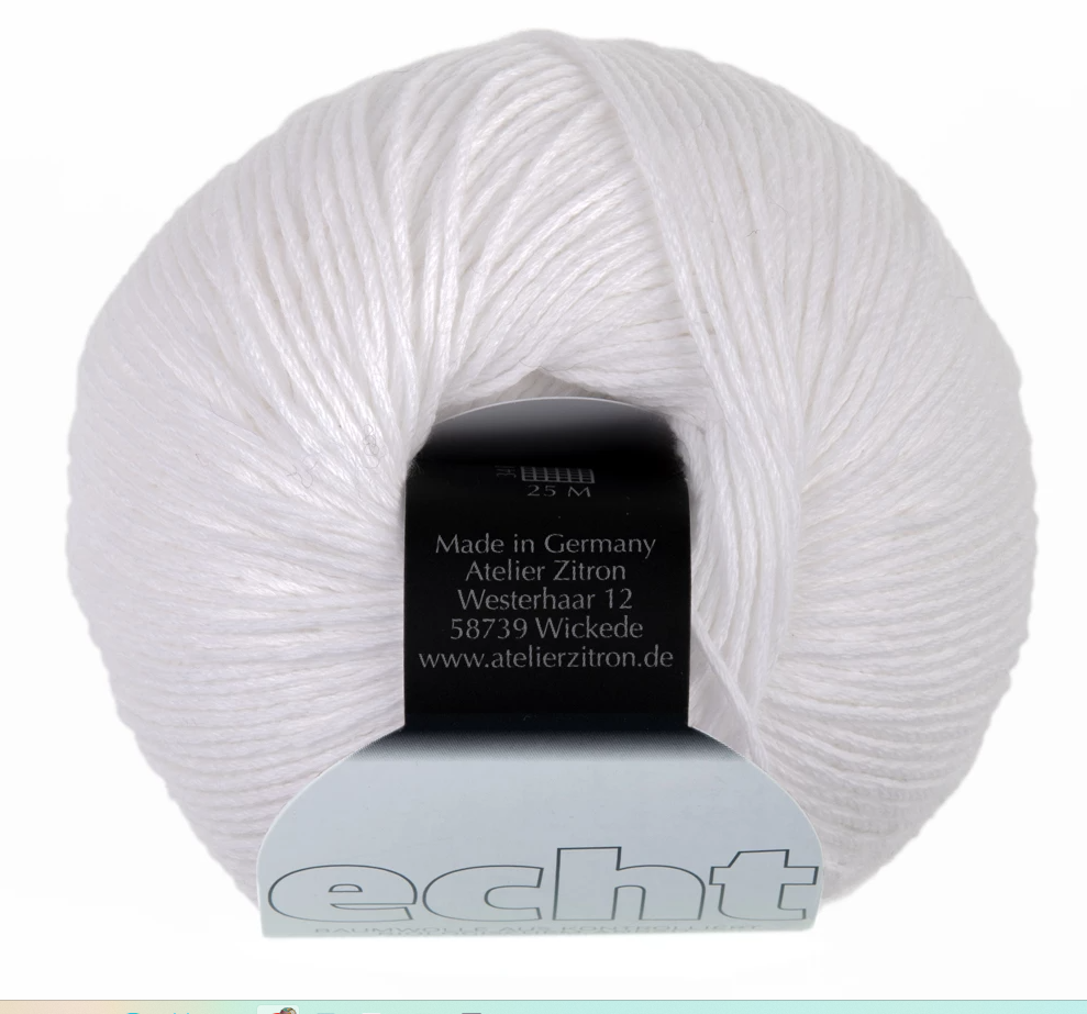 Zitron Echt Yarn - White (Color #01)