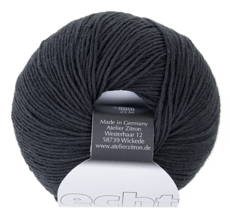 Zitron Echt Yarn - Black (Color #04)