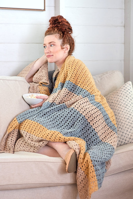 A Berroco Remix Light Pattern - Eileen Blanket (PDF) on 50% off sale at little knits