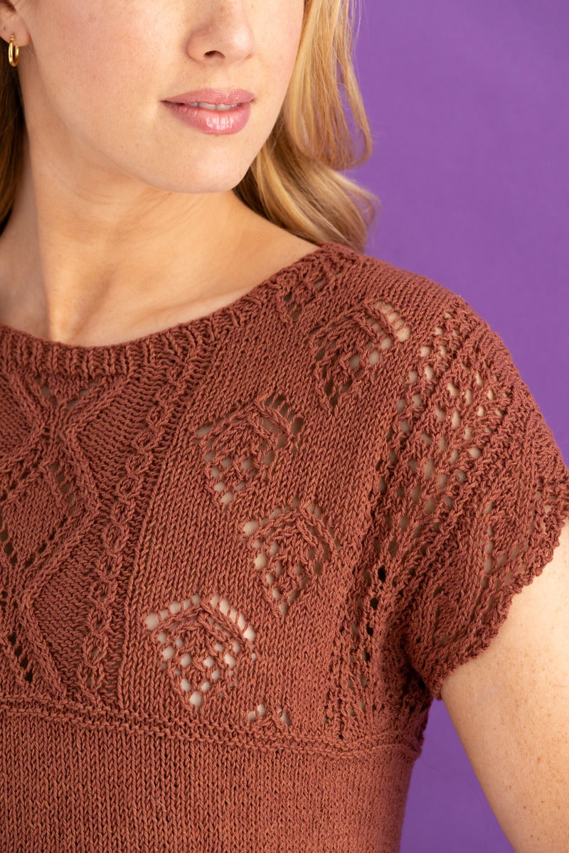 A Elsebeth Lavold Knitting Pattern - Kaylie Top (PDF) 