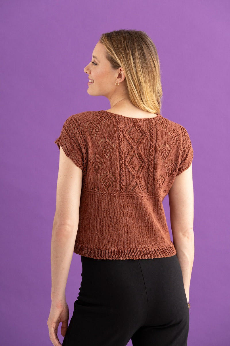 A Elsebeth Lavold Knitting Pattern - Kaylie Top (PDF) 