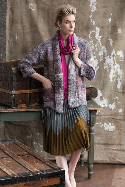 Elbow Length Cardi A Noro Kiso Pattern - Elbow Length Cardi knitting pattern on sale at Little Knits
