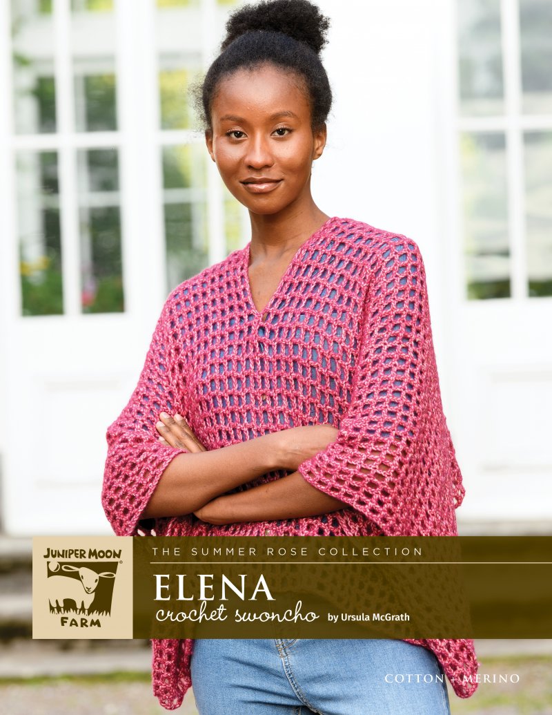 A Juniper Moon Farm Cotton+Merino Crochet Pattern - Elena (PDF