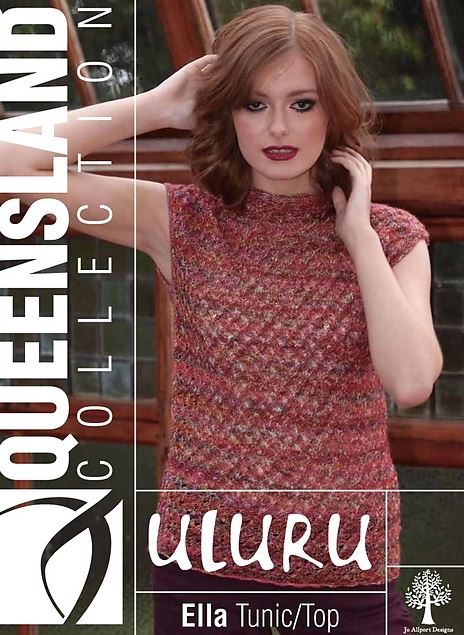 Ella Tunic Top - Free with Queensland Uluru purchases of 2 or more skeins (PDF File)