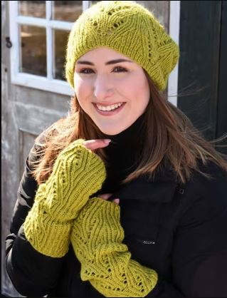 A Juniper Moon Herriot Pattern - Ellinor Hat & Wristlets (PDF)
