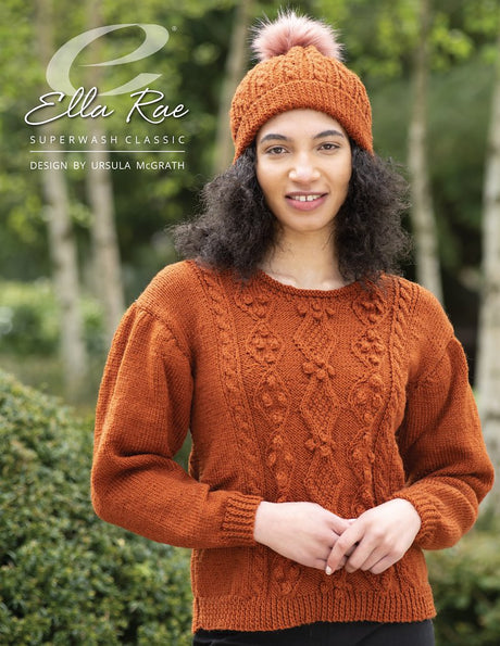 An Ella Rae Superwash Classic Pattern - Elsie Sweater and Hat (PDF File) on sale at little knits