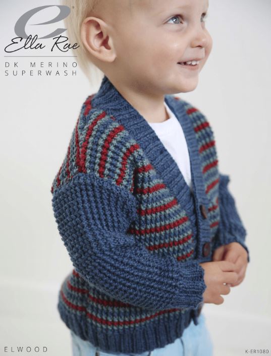 An Ella Rae DK Merino Superwash Pattern - Elwood Cardigan (PDF File)