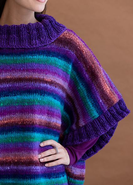 A Noro Kureyon & Malvinas Pattern - Emily Poncho (PDF)