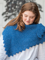 A Berroco Talara Pattern - Enoki Shawl - Free knitting pattern at Little Knits.  Free shawl pattern at Little Knits