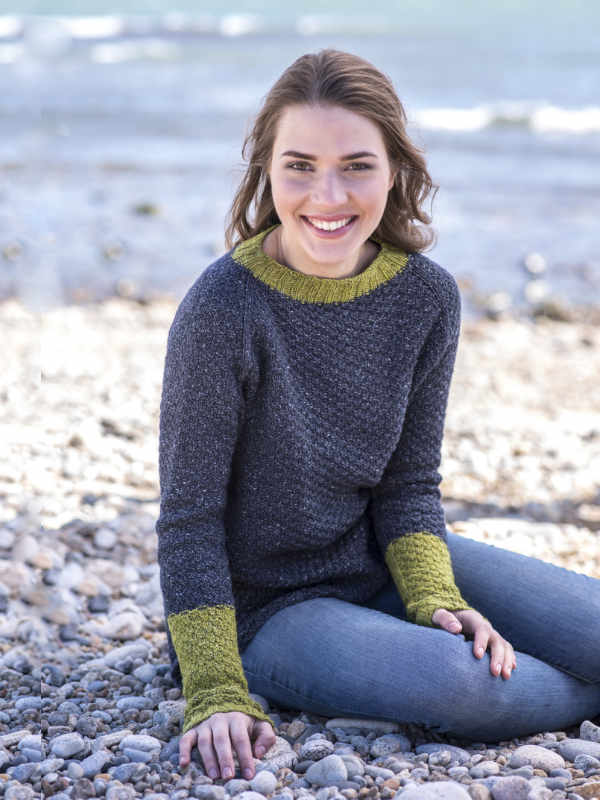 A Berroco Tuscan Tweed Pattern - Esme (PDF File) sweater pullover knitting patern on sale at Little Knits