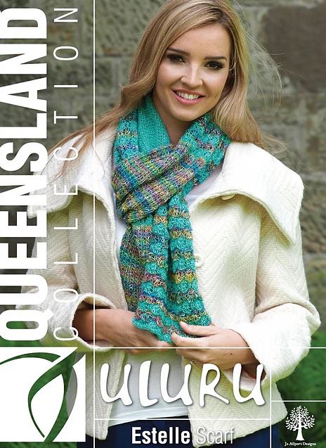 Estelle Scarf - Free with Queensland Uluru purchases of 2 or more skeins (PDF File)