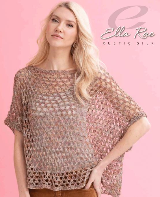 Estelle Poncho - Free with Purchase of 2 or More Skeins of Rustic Silk (PDF File)