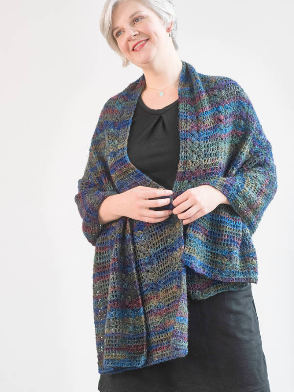 A Berroco Millefiori Light Luxe Crochet Pattern - Eveleth Wrap (PDF)