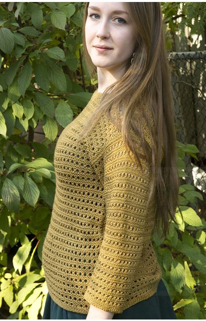 A Mirasol Nuna Pattern - Eyelet Mesh Pullover (PDF File)