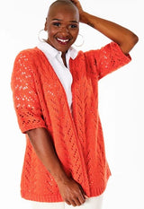 A GGH Volante & SilkHair Lusso Pattern - Eyelet ALine TShirt Style Swing Cardigan 6100q (PDF)