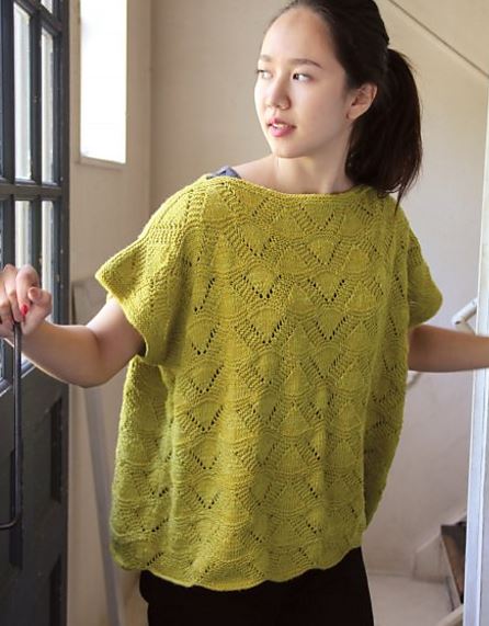 Eyelet and Garter Top #30 - A Noro Sonata Pattern (PDF)