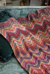 A Noro Silk Garden Pattern - Feather and Fan Blanket (PDF)