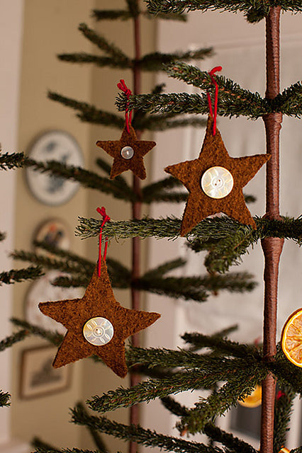 A Churchmouse Yarns and Teas Pattern - Felted Gingerbread Ornaments (PDF)