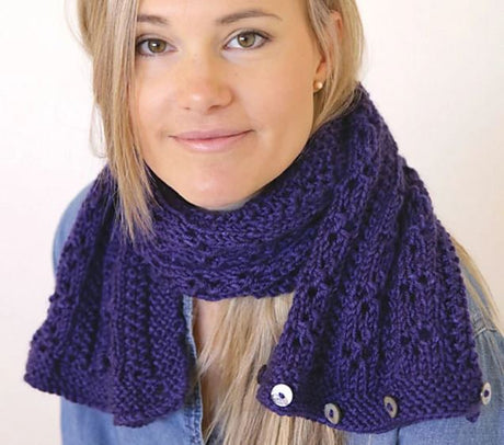 Fleya Buttoned Cowl - Free with Chunky Merino Superwash purchase of 3 or more skeins (PDF File)