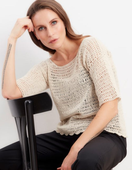 A Gedifra Fior di Seta Crochet Pattern - Filipa Pullover on sale at Little Knits