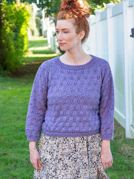 A Berroco Vintage Knitting Pattern Flor Pullover free at Little Knits