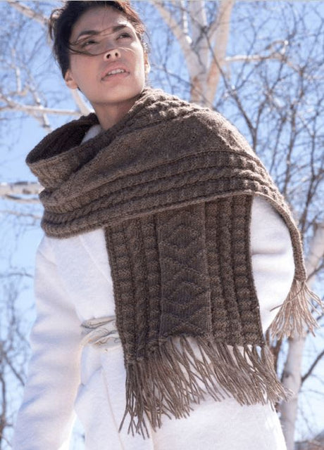 A Berroco Ultra Alpaca Natural Pattern - Florine (PDF File) wrap knitting pattern on sale at Little Knits