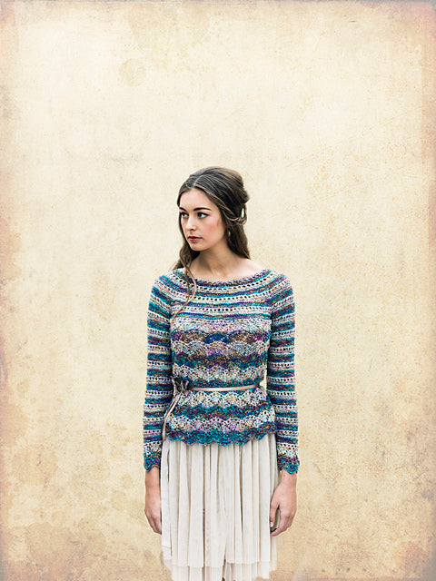 A Louisa Harding Noema Pattern - Flutterby - Free with Purchases of 6 Skeins of Noema (Print Pattern)