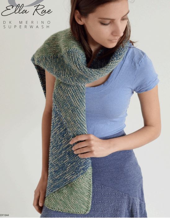 An Ella Rae DK Merino Superwash Pattern - Forrest Scarf (PDF File)