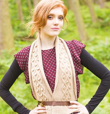 Illustrious - Lucille Cable & Bobble Scarf - FREE PATTERN LINK TO DOWNLOAD IN DESCRIPTION (No Need to add to Cart)