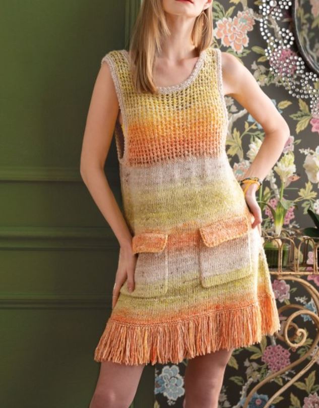 Akari Pattern A Noro Akari Pattern - Fringed Dress #05 (PDF) – Little Knits