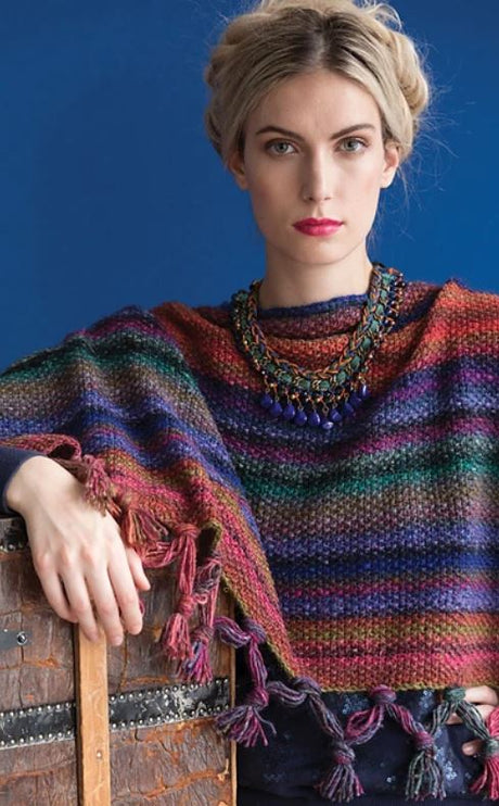 A Noro Silk Garden Pattern - Fringed Poncho (PDF)