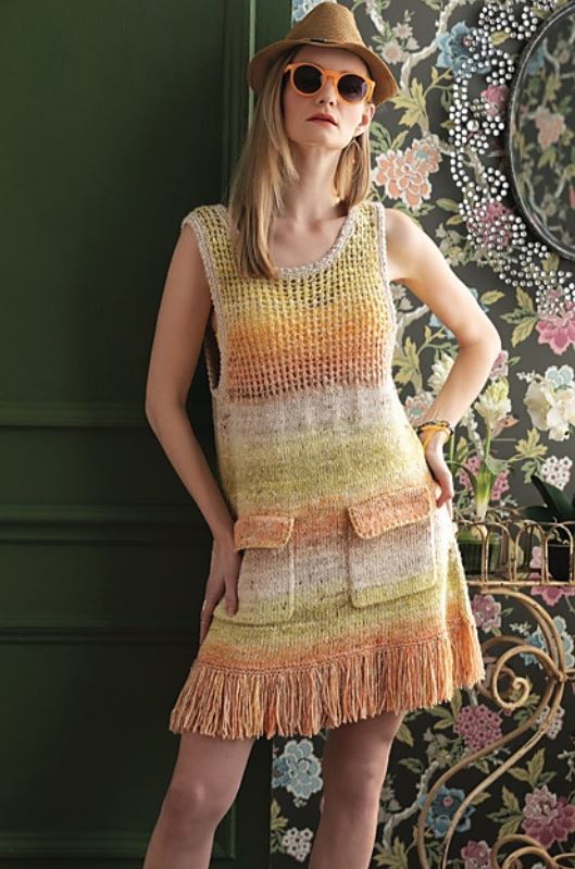 Akari Pattern A Noro Akari Pattern - Fringed Dress #05 (PDF) – Little Knits